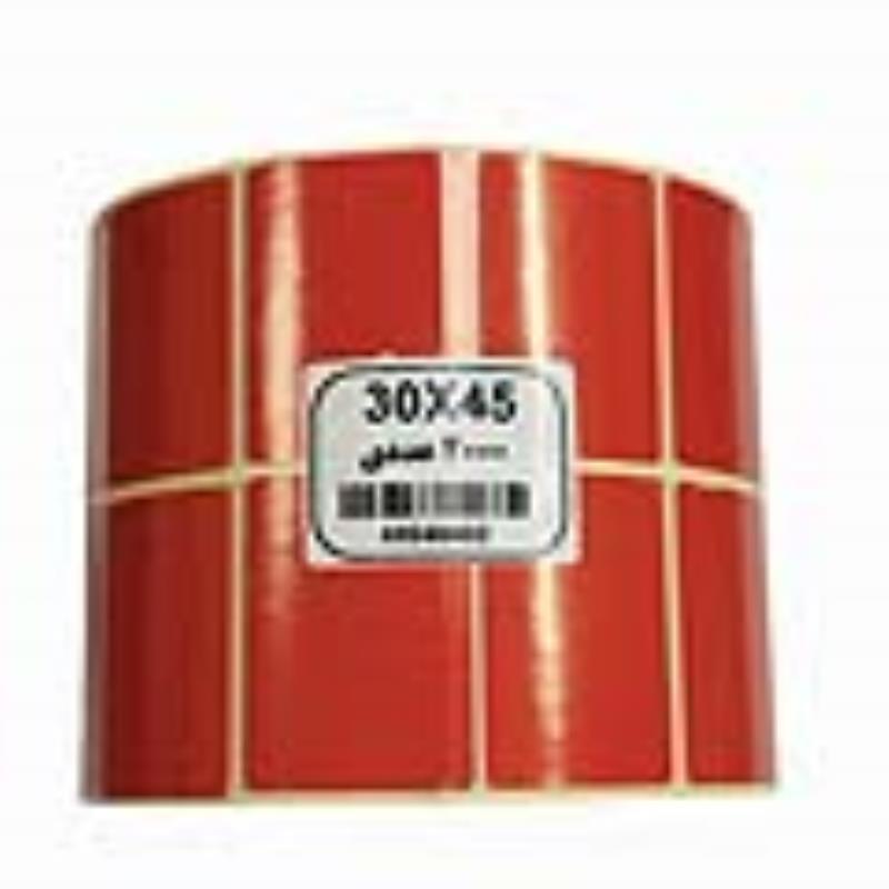 لیبل کاغذی رنگ قرمز 50*34