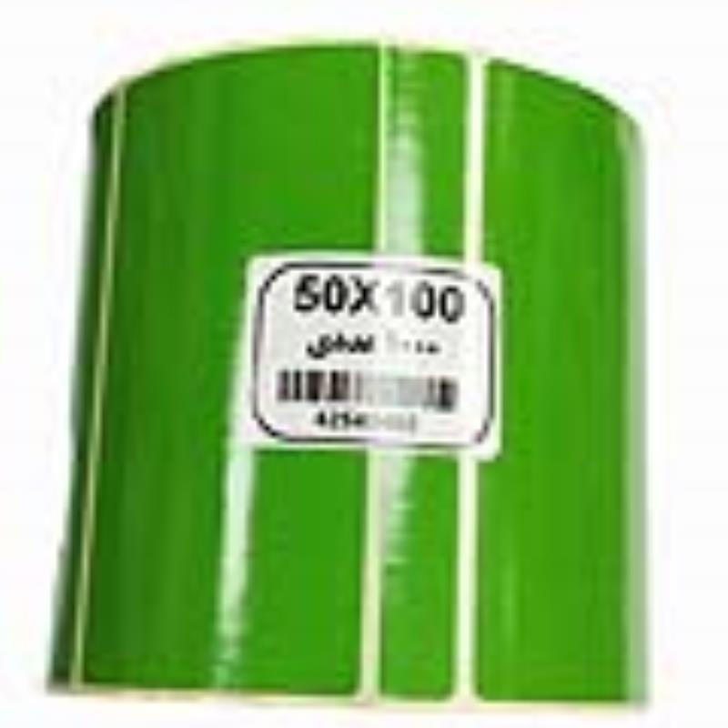 لیبل کاغذی رنگ سبز 100*50